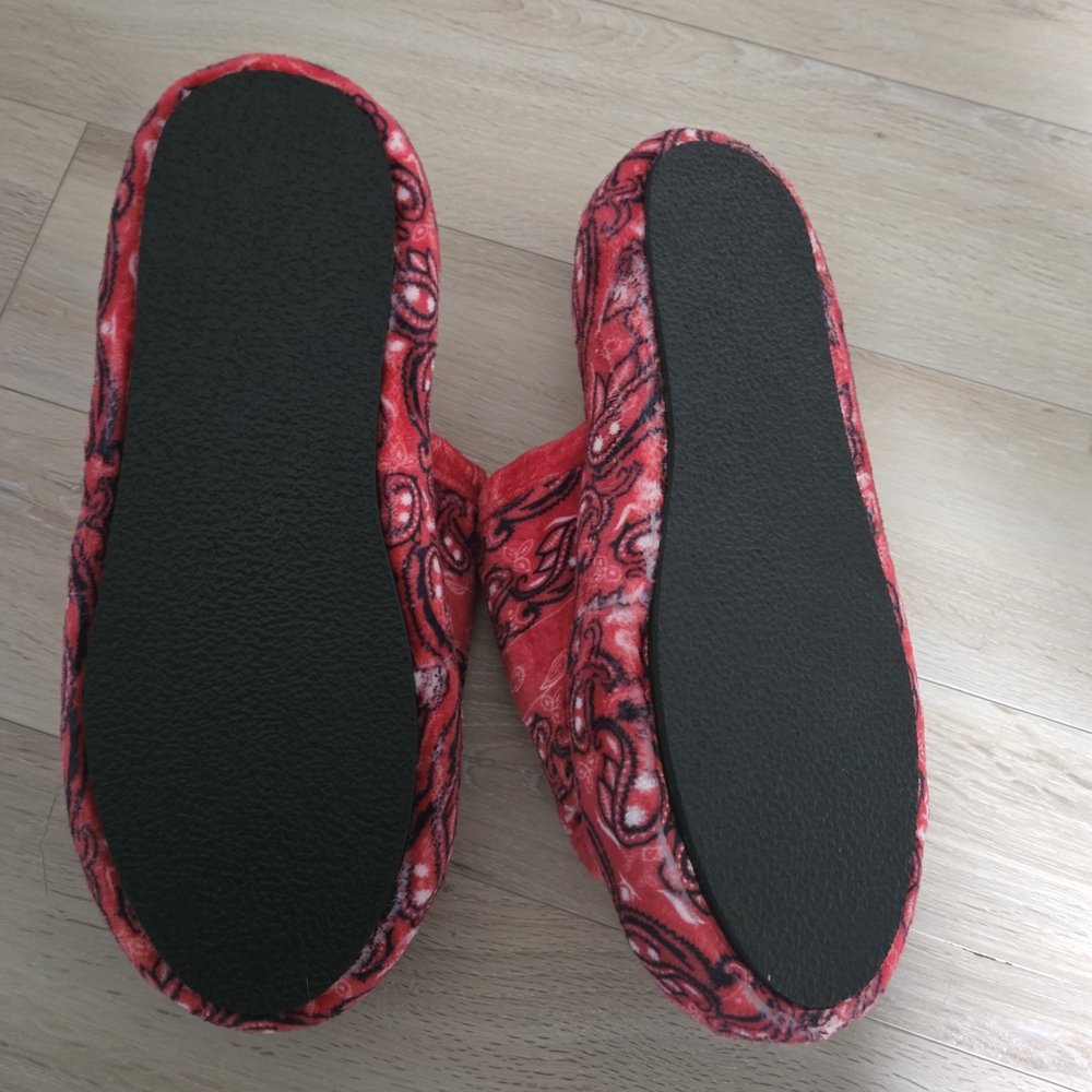 Red Fuzzy Slippers - Picture 4 of 4